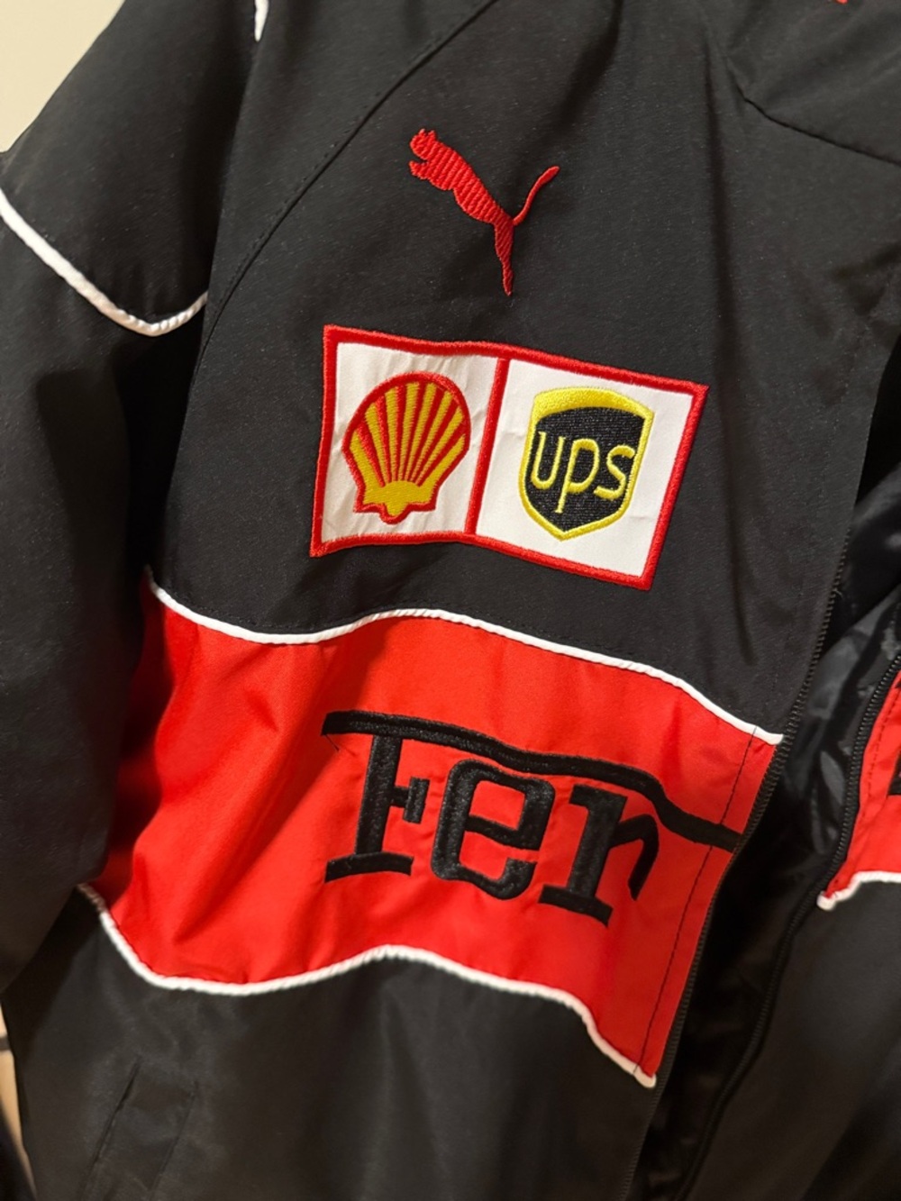 Ferrari Black and Red Logo Racing Jacket - Picture 4 of 6